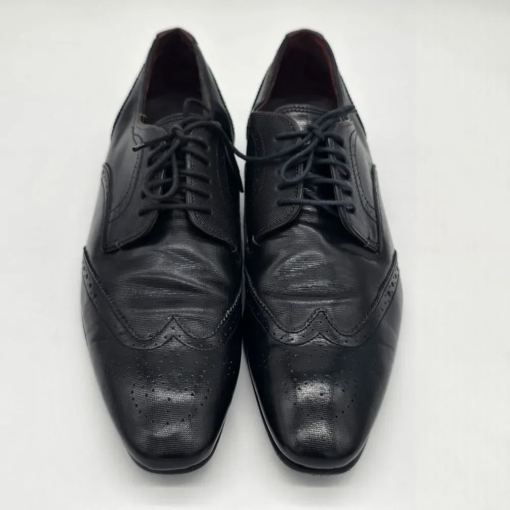 Ted Baker Finbarr Lace Up Tuxedo Oxford Men's 9 Black Wingtip